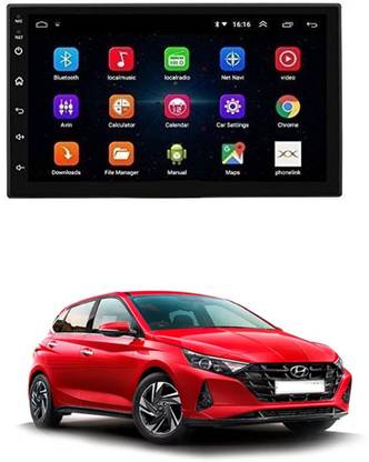 AYW Android Double Din Screen 7 inch Car Media Player with Touch Screen, Mirror Link, Bluetooth, Media Player Universal I20 New For All Models Car Stereo