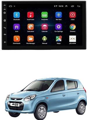 AYW Android Double Din Screen 7 inch Car Media Player with Touch Screen, Mirror Link, Bluetooth, Media Player Universal Alto 800 For All Models Car Stereo