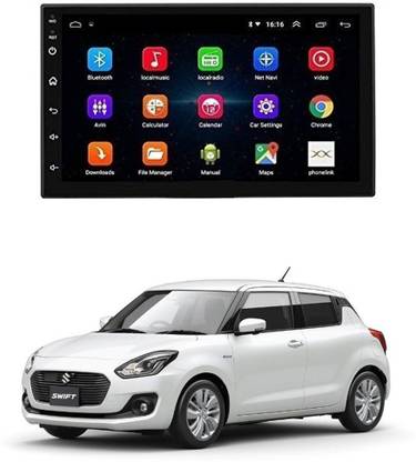 AYW Android Double Din Screen 7 inch Car Media Player with Touch Screen, Mirror Link, Bluetooth, Media Player Universal Swift New For All Models Car Stereo
