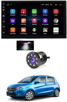 AYW Android Double Din Screen 7 inch Car Media Player with Touch Screen, Mirror Link, Bluetooth, Media Player With Rear Camera Universal Celerio For All Models Car Stereo