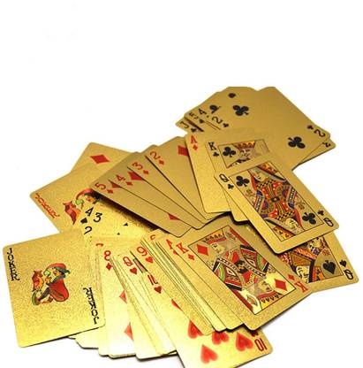 Bastex Super Design Playing Card Gift set 24 Carat 99.9% Gold-Plated Full Deck Playing Cards w/ Certificate of Authenticity