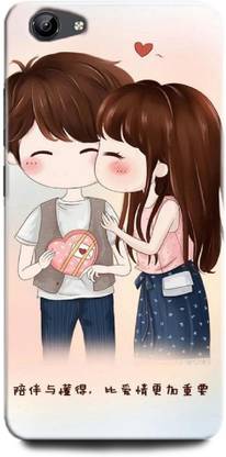Wall Art Back Cover for Vivo Y81i GIRL BOY, LOVE, ANIME, LOVELY GIRL, CARTOON, CUTE GIRL