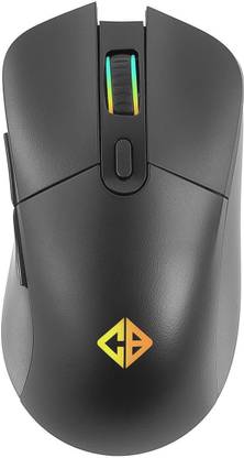 Cosmic Byte CosmicByte Hyperion Wireless + Wired Dual Mode Gaming Mouse, Rechargeable, 1000Hz, Pixart 3325 Sensor, RGB LED, Software, Upto 10000 DPI (Black) Combo Set