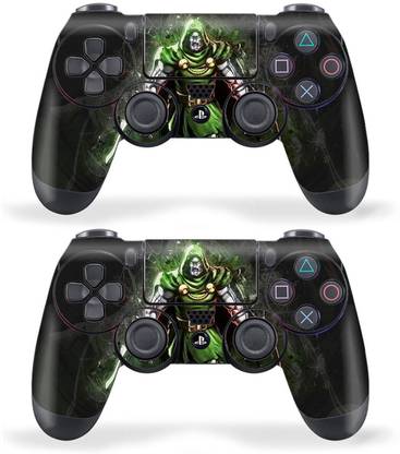 Ps4 Controller Sticker Kit Techfit Combo of 2 Printed Skin Wrap Vinyl Sticker For PS4 DualShock ...