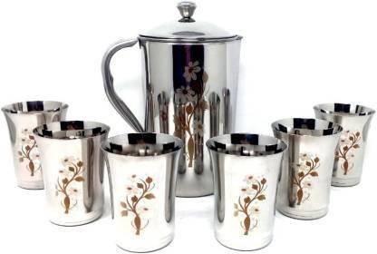 MISKU KING PREMIUM JUG AND GLASS SET Jug Glass Set (STAINLESS STEEL) Jug Glass Set