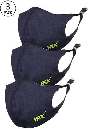HRX by Hrithik Roshan CR-SolidMask-PO3 Cloth Mask