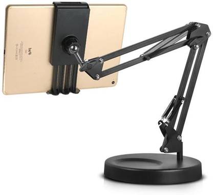 HundoP club Adjustable 12-18 cm Phone Holder Foldable Stand Mobile Phone Mount for Desk Compatible with All Smartphones, Black Mobile Holder