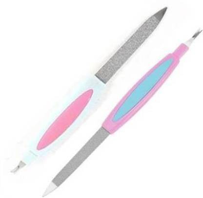 SAWARIYA 2 in 1 Manicure Pedicure Nail File Tool Cuticle Trimmer Cutter Remover for Women (Set of 2)