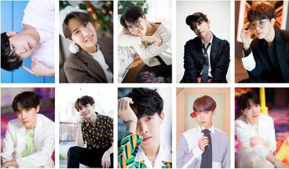 Pack of 10 BTS Member J-Hope Photocard set for BTS Fans | HD Quality Photographic Paper