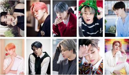 Pack of 10 BTS Member Jimin Photocard set for BTS Fans | HD Quality Photographic Paper