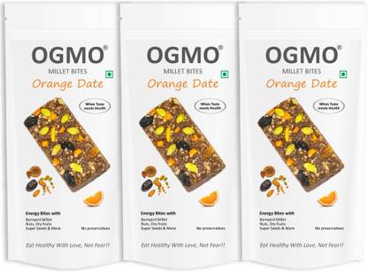OGMO Orange Date Millet Energy Bites| 3 X 30gms 90 g