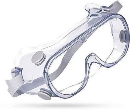 PRECLUSIVE E-50 FluFighter Eye Protective Gear, Light weight/Air vent/Transparent Eye Protection Safety Over Glasses Splash Resistant Laboratory  Safety Goggle