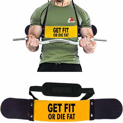 aprodo Arm Blaster - Heavy Duty Biceps Isolator for Bodybuilding GET FIT OR DIE Fat Hand Support