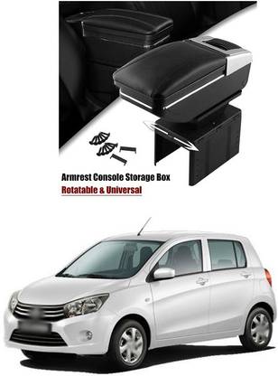 PECUNIA Universal Car Armrest Center Console Pad,PU Leather Car Armrest Seat Box Cover Protector Protects from Dirt,Damage,Pet Scratches,Old Damaged Consoles (Black) A163 Car Armrest