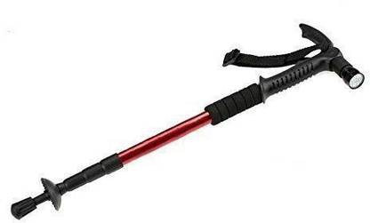 pullox LED WALKING Tracking STICK Anti-Shock Telescopic Hiking Walking Stick -3 Step black colour available Walking Stick