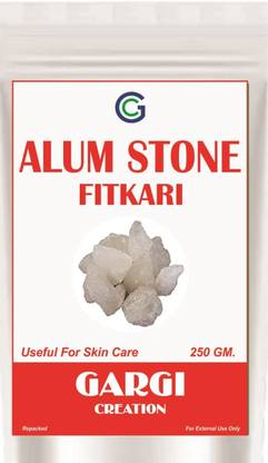 gargi creation Fitkari stone ( alum stone ) for aftershave skin care pack of 250 grams.