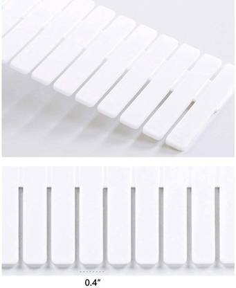 NMS TRADERS 6 pcs DIY Plastic Grid Drawer Divider Household Storage Strips Drawer Divider