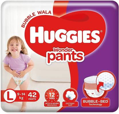 Huggies Wonder Pants Large Size Diapers - L (42 Pieces) Take it - L