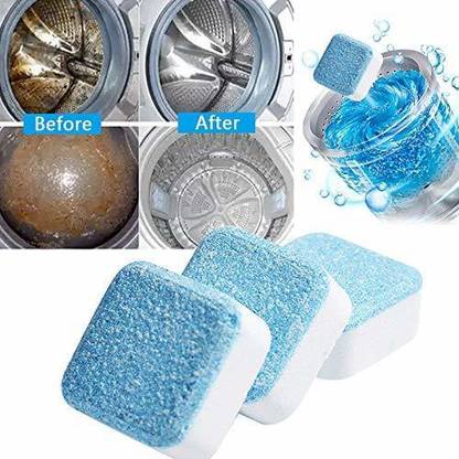 smile4u 12 PCS Washing Machine Deep Cleaner Effervescent Tablet for All Company’s Front Dishwashing Detergent