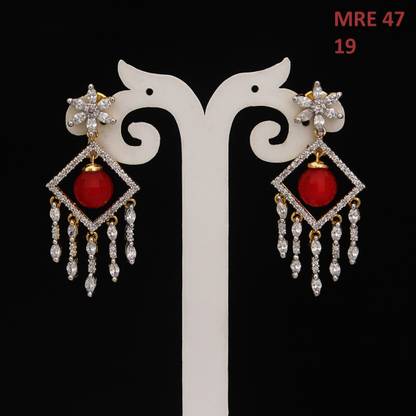 Cubic Zirconia Brass Drops & Danglers