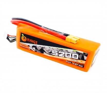 SunRobotics ORANGE 5200MAH 4S 40C (14.8V) LITHIUM POLYMER BATTERY PACK Power Supply Electronic Hobby Kit