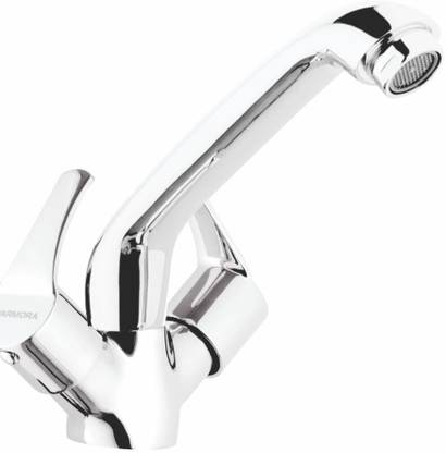 Varmora by VARMORA PHOENIX FF04008 Center Hole Basin Mixer w/o Waste System with 460mm Long Braided Hoses Tap Faucet For Wash Basin Mixer Tap Faucet (Deck Mount Installation Type) Mixer Faucet