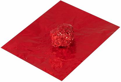 BAKEFY 325 Pieces, RED Chocolate Candy Wrappers - Aluminium Foil Wrapping Papers for Homemade Caramel Candy Bar Candies Packaging Aluminium Foil