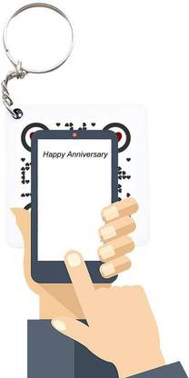 JAIPURART Happy Anniversary Qr Code Keychain Unique Gift Idea Key Chain