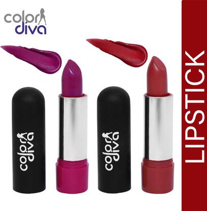 Color Diva (Black Matte) Creamy Matte Lipstick (RUSTY BROWN & MYSTIC MAUVE)