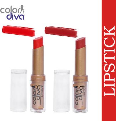 Color Diva Creamy Matte TANGY ORANGE & RUSTY BROWN Lipstick-4.5 gm (Set of 2)