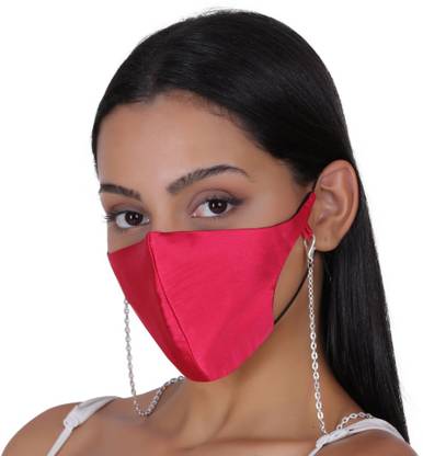 adornstar Original Face Mask for Ladies Girls Hot Pink Reusable Cloth Mask With Melt Blown Fabric Layer
