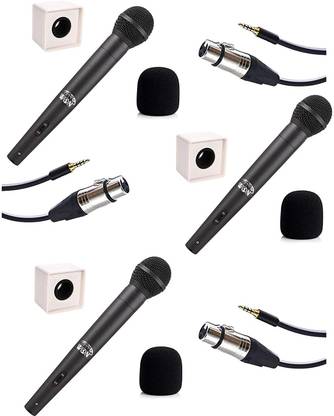 WON Brand Combo Media Mic Condenser Microphone for Interview News Reporting Compatible with Mobile Phone Only (Black) 3.5mm 5 mtr Microphone