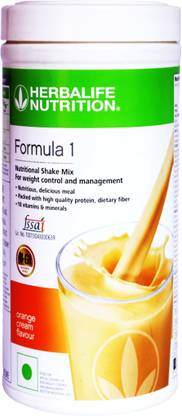 HERBALIFE Formula 1 Nutritional Shake Mix - Orange Cream Flavor For Weight Management Plant-Based Protein