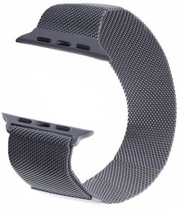 Amtrix Stainless Steel Mesh Loop with Strong Magnet Compatible For iWatch 44mm/42mm Series 6/SE/5/4/3/2/1 Suitable For All Size (S/M/L) Smart Watch Strap