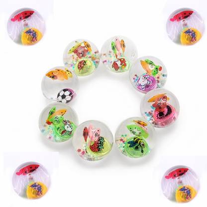 PTCMart Colorful & Attractive Water Filled Bouncing Balls amaze kids and it will fun time for kids to play(12ps,multicolor) Softball