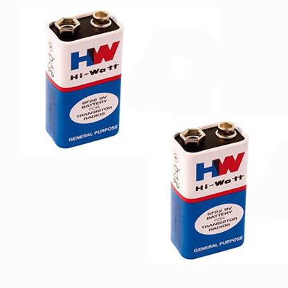 geeta enterprises (Pack of 2) 9 VOLTS HW BATTERY, HI-WATT 100% 9V Long Life   Battery