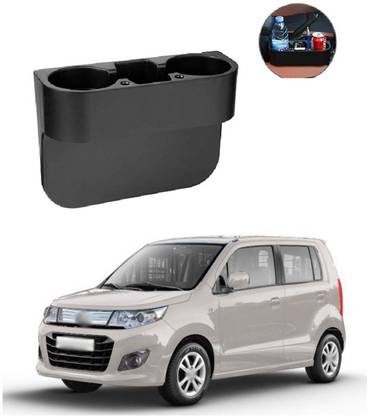 PRTEK Multifunctional Universal Car Cup Holder Inserts Images Bottle Organizer Seat Back Drinking Bracket Car Seat Wedge Water Bottle Double Cup Holder Cellphone Holder Compatible Compatible With Maruti Suzuki WagonR Car Bottle Holder