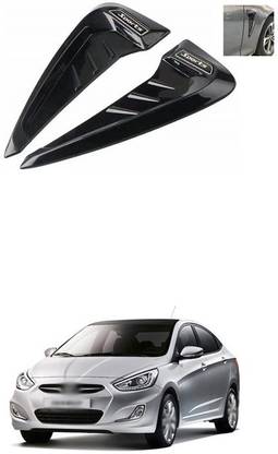 PRTEK Side Vent Trim, Pair Black Style Side Marker Fender Air Wing Vent Trim Cover Universal Modification a1 Car Air Vent Trim
