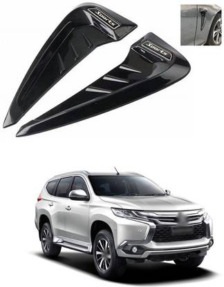 PRTEK Side Vent Trim, Pair Black Style Side Marker Fender Air Wing Vent Trim Cover Universal Modification Compatible With Pajero Sport Car Side Scoop