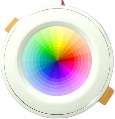 Brightstar Multicolor LED Ceiling 9 Watt 7 Colour in 1 Light Recessed Ceiling Lamp