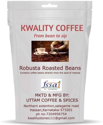 kwality coffee Robusta roasted beans 1000 Coffee Beans