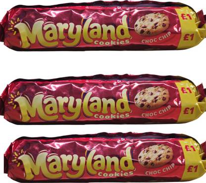 Maryland Choco Chip flavoured Cookies pack of 3, 200G each Cookies Biscuit
