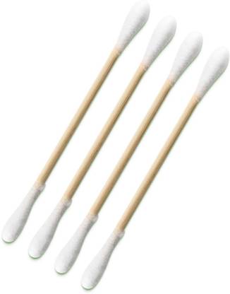 The Legend Natural Bamboo Cotton Swabs - 100% Pure Cotton - Natural Bamboo - Dual Tipped - Biodegradable - Plastic Free -80pc Pack