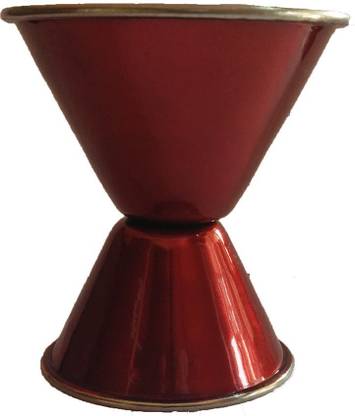 Dynore Dynore Stainless Steel Red Double Sided Peg measure - 30&60 ml Vodka, Whiskey Decanter