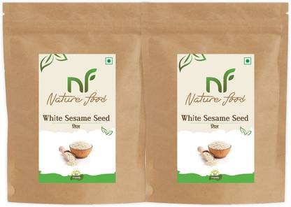 Nature food Best Quality White Sesame Seed / White Til - 500GM (250gm x 2) White Sesame Seeds