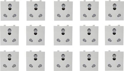 JELECTRICALS 16 AMP Universal Modular Socket- Pack of 15 16 A Five Pin Socket