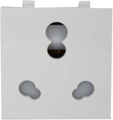 JELECTRICALS 16 AMP Universal Modular Socket- Pack of 1 16 A Three Pin Socket