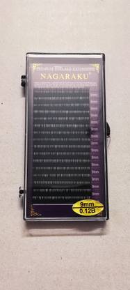 Nagaraku 16 Rows Faux mink individual eyelash lashes for professionals soft mink eyelash extension False Eyelash (Thickness 0.12mm/9mm Length, B curl)