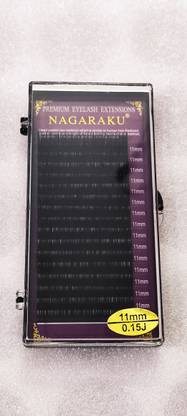 Nagaraku 16 Rows Faux mink individual eyelash lashes for professionals soft mink eyelash extension False Eyelash (Thickness 0.15mm/11mm Length, J curl)