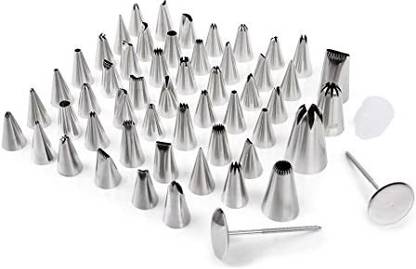 Joy 56 Pcs Made In India Icing Nozzel Set Steel Round Icing Nozzle